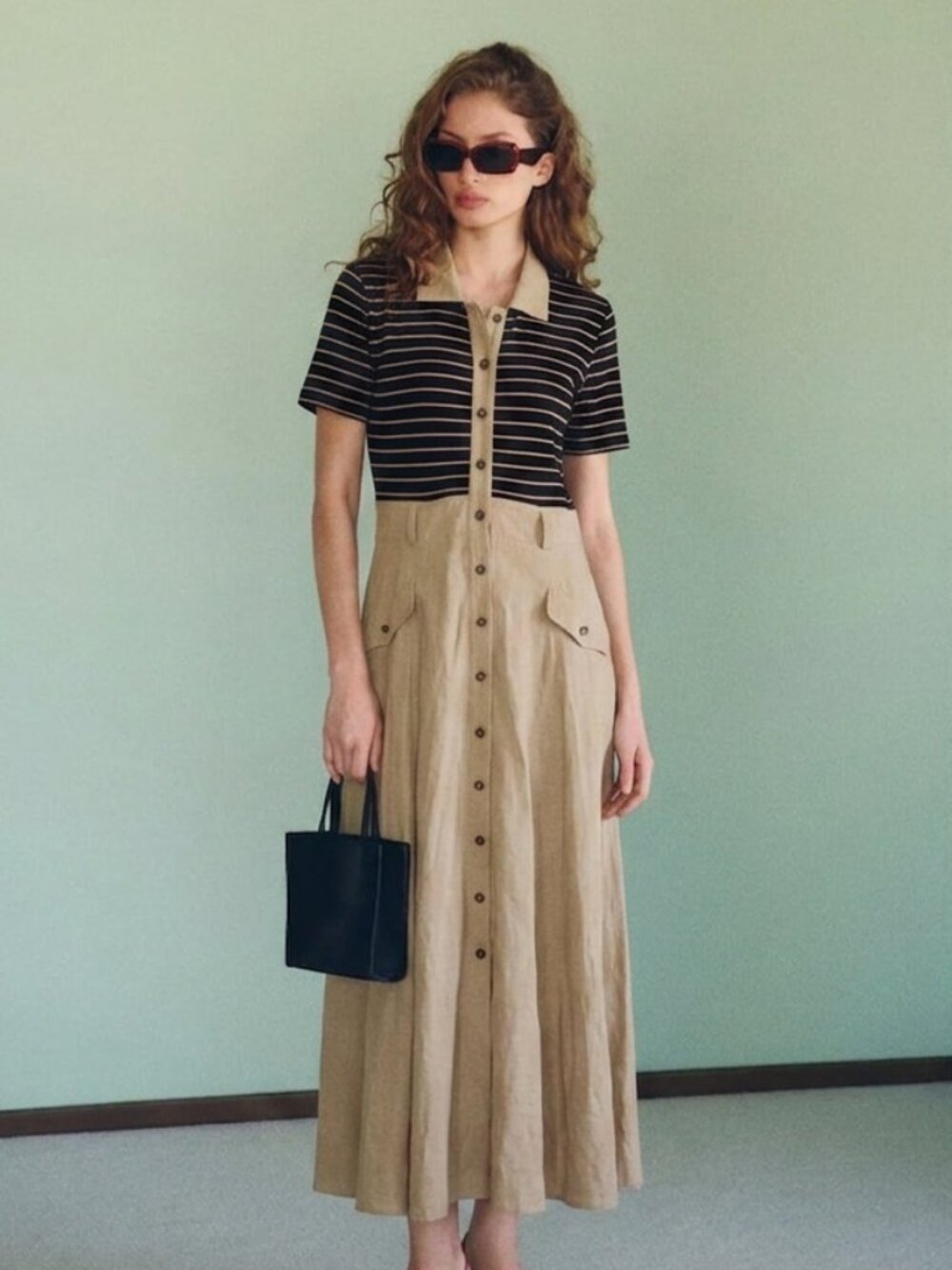 Vintage 1970s safari style Day dress